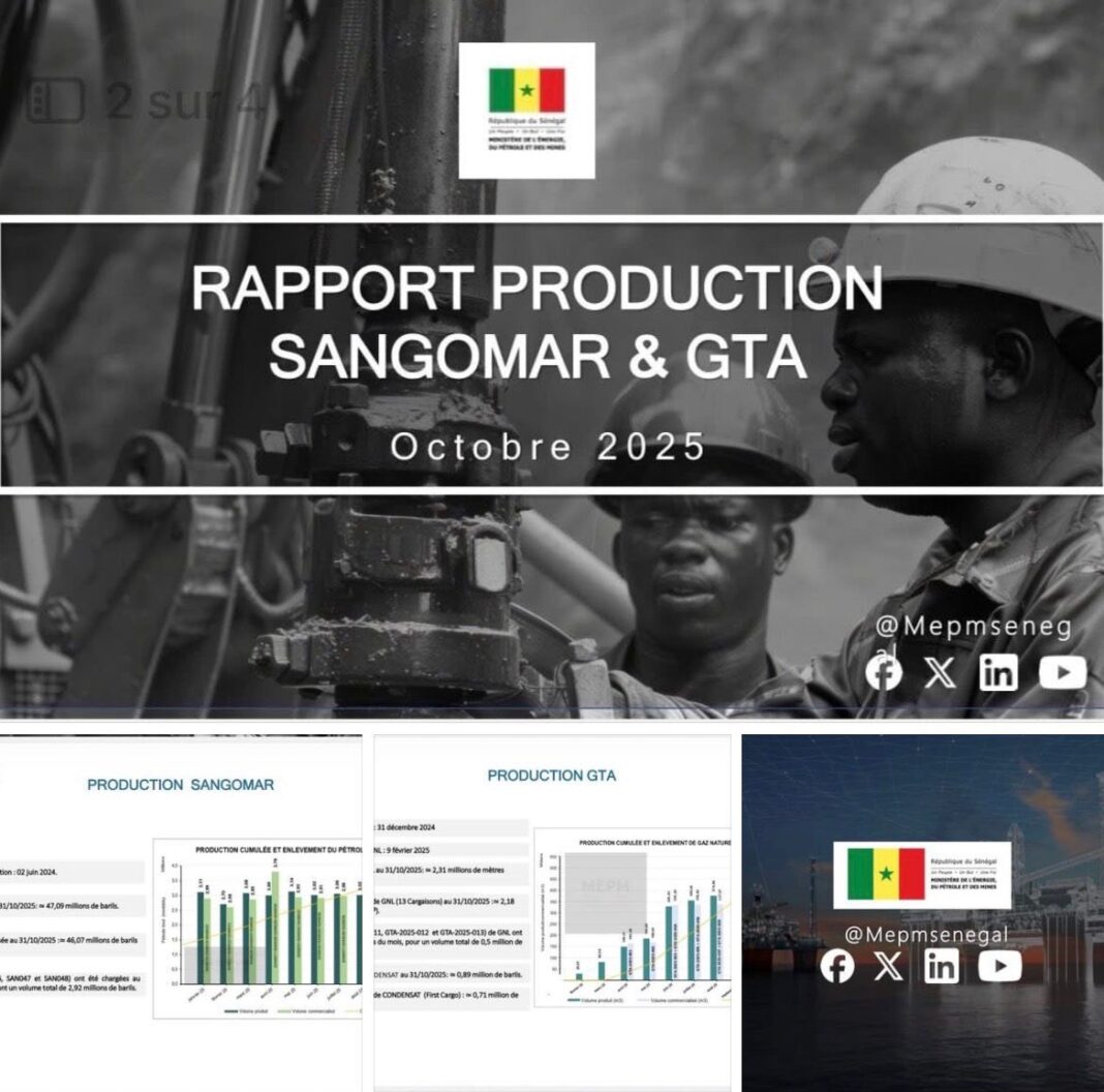 Hydrocarbures : le Sénégal exporte 2,9 millions de barils de pétrole et trois cargaisons de GNL