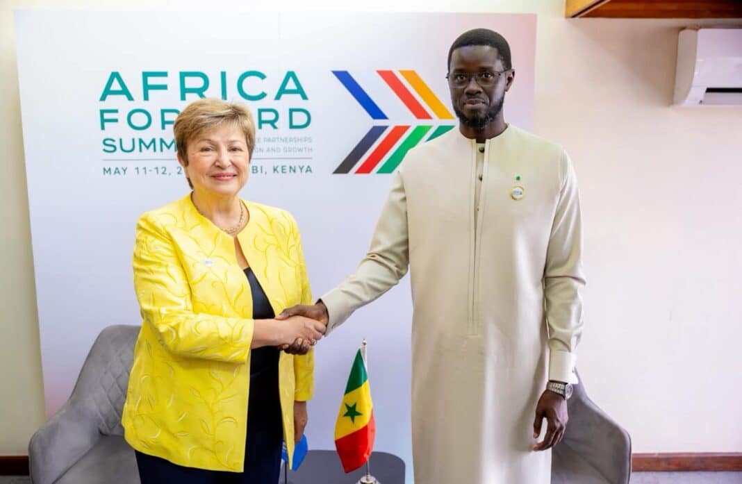 Dette du Sénégal : Bassirou Diomaye Faye échange avec la directrice générale du FMI à Nairobi Dette du Sénégal : Bassirou Diomaye Faye échange avec la directrice générale du FMI à Nairobi